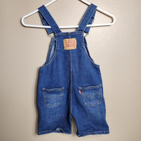 Levi's Kids Dark Wash Denim Bib Shortalls-Size 5 - Picture 4 of 11